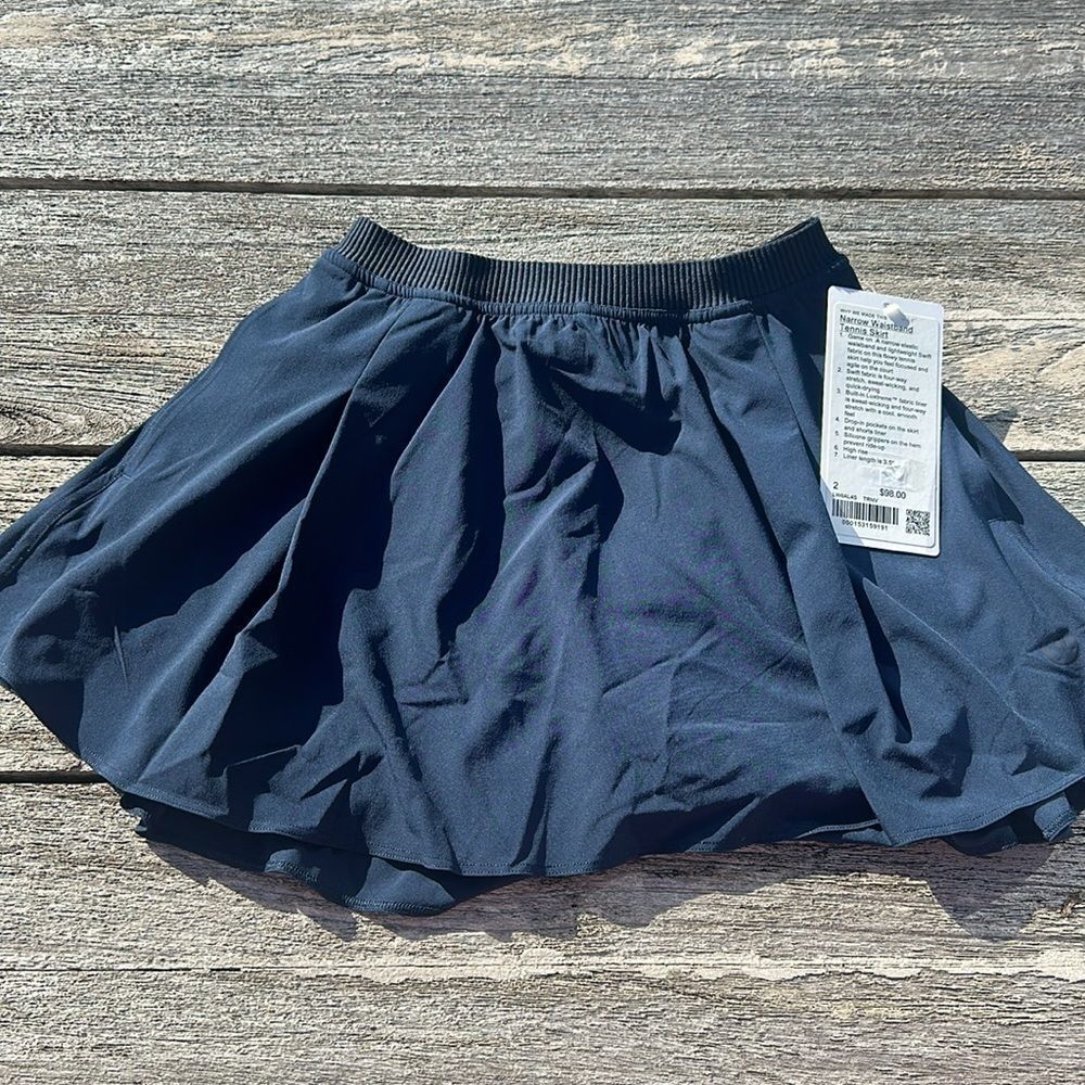 Lululemon Narrow Waistband Tennis Skirt‎ True Navy blue size 2 NWT 🎾